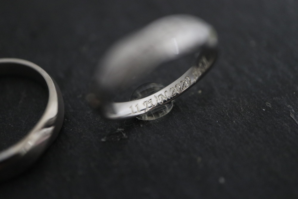 名入れ　即日　横浜　ペアリング　刻印