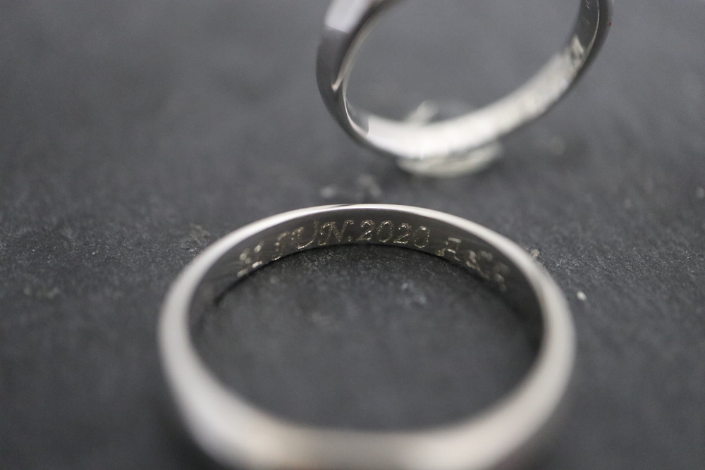 名入れ　即日　横浜　全国発送　ペアリング　刻印